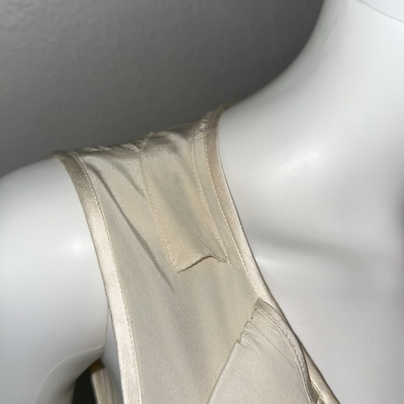 Meghan Fabulous LA *Carlin* ivory silk embellished pleated dress 2 - Picture 7 of 8